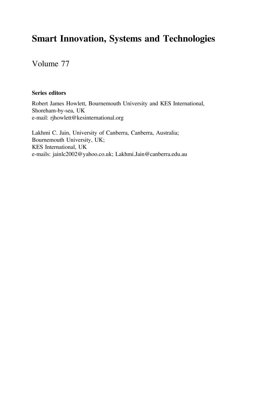 Smart innovation, systems and technologies