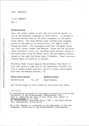 Zulu tonology [PhD thesis]