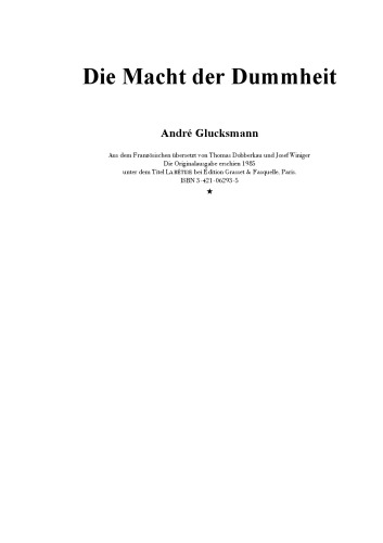 Die Macht der Dummheit