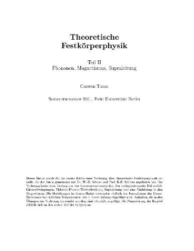 Theoretische Festkoerperphysik II 001