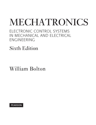 Mechatronics. Electronic Control Systems in Mechanical and Electrical Engineering