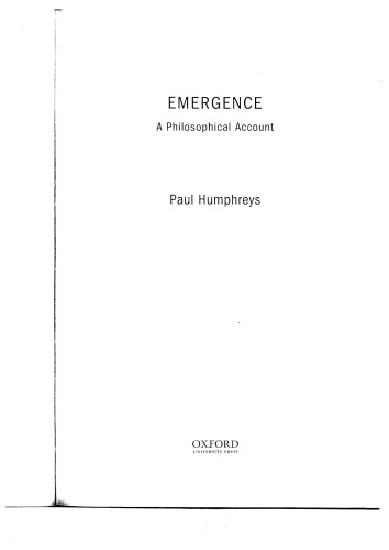 Emergence: A Philosophical Account