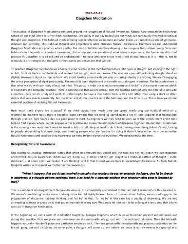 Dzogchen Meditation