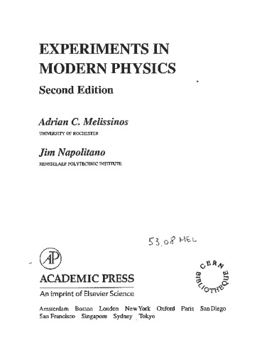 Experiments in modern physics