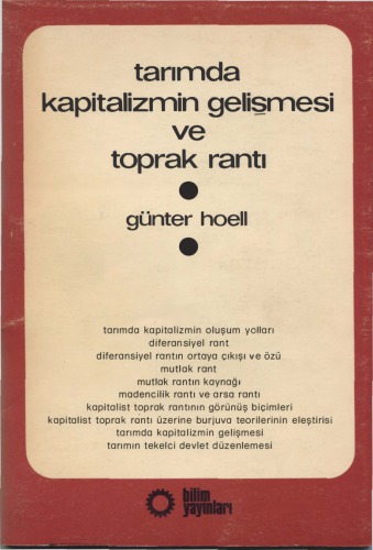 Tarımda Kapitalizmin Gelişmesi ve Toprak Rantı