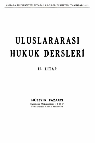 Uluslararası Hukuk Dersleri