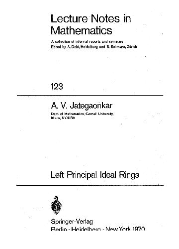 Left principal ideal rings MAa