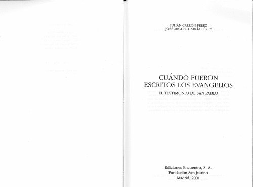 Cuándo fueron escritos los evangelios