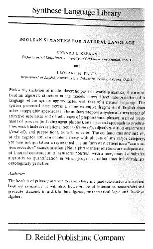 Boolean semantics for natural language