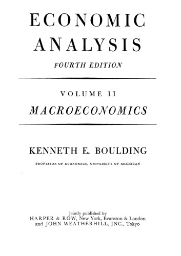 Economic Analysis: Macroeconomics
