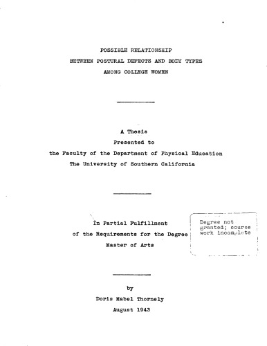 Possible relationship between postural defects and body types among college women