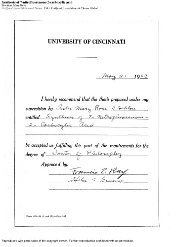 Synthesis of 7-nitrofluorenone-2-carboxylic acid