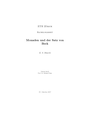 Monaden und der Satz von Beck [thesis]