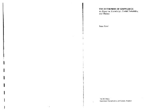 The enterprise of knowledge