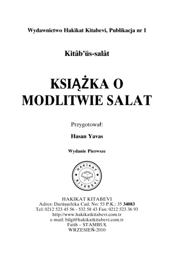 Książka O Modlitwie Salat