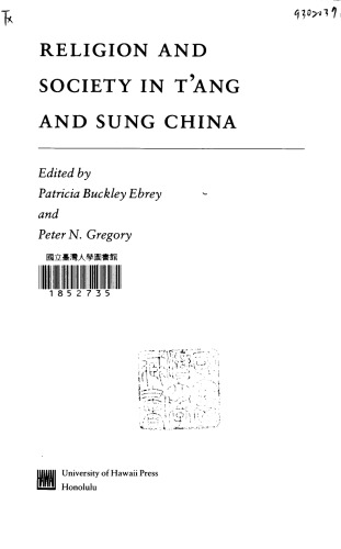 Religion and Society in T’ang and Sung China