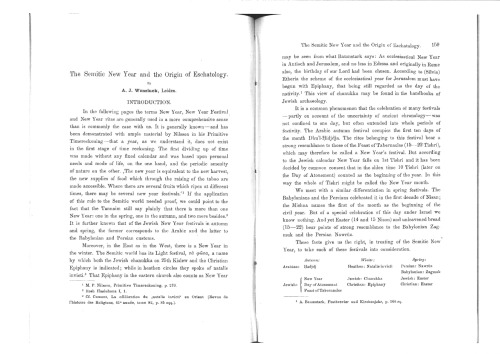 The Semitic New Year and the origin of eschatology.