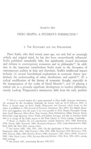 Piero Sraffa a student’s perspective. [article]