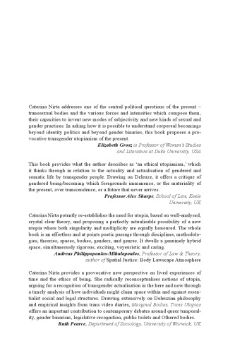 Marginal Bodies, Trans Utopias