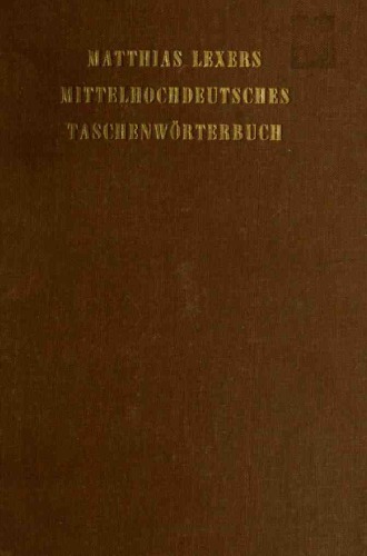 Mittelhochdeutsches Taschenwörterbuch