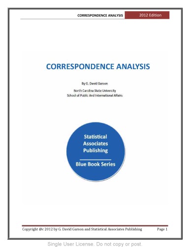 Correspondence Analysis