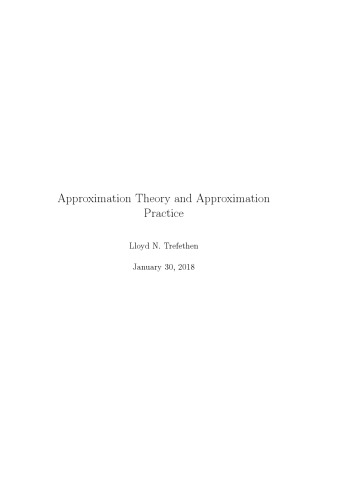 Approximation Theory and Approximation Practice