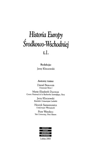Historia Europy Środkowo-Wschodniej