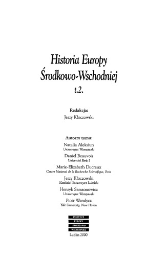Historia Europy Środkowo-Wschodniej