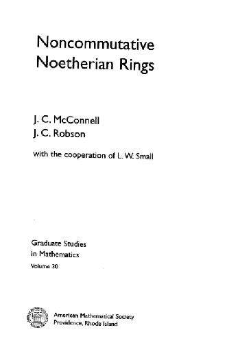 Noncommutative Noetherian rings