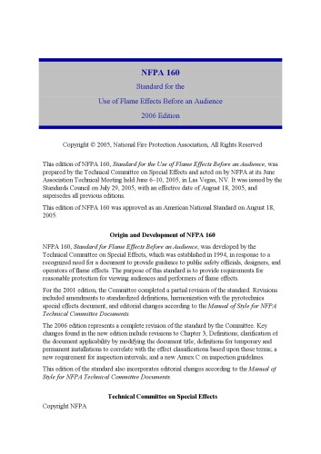 NFPA 160 - Proximate Flame FX