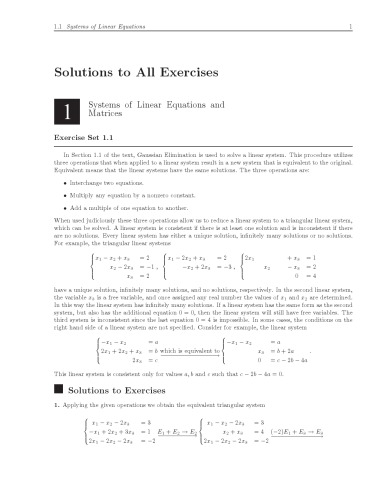 Instructor’s solution manual to Introduction to Linear Algebra with Applications