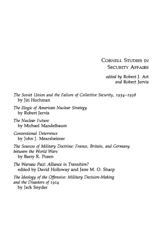 Soviet Union and the Failure of Collective Security, 1934–1938