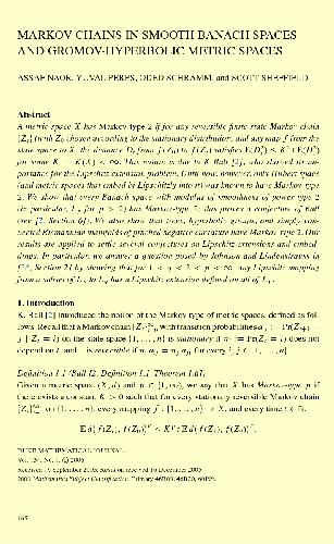chains in smooth Banach spaces and Gromov-hyperbolic metric spaces