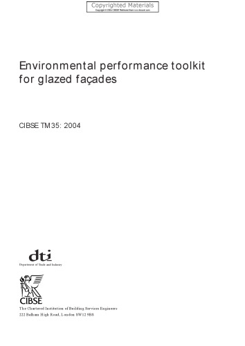 Environmental Performance Toolkit for Glazed Facades