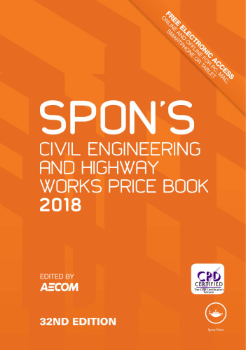 Spon's Civil Engineering and Highway Works Price Book 2018