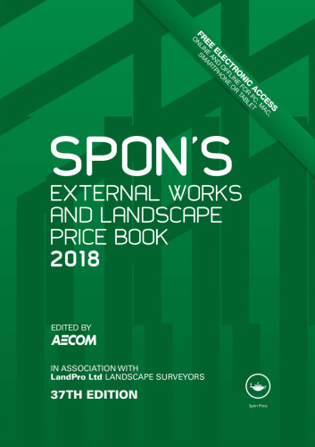 Spon's External Works and Landscape Price Book 2018