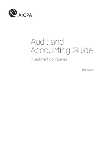 Audit and accounting guide : investment companies