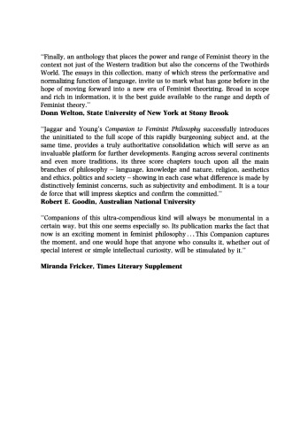 A Companion to Feminist Philosophy