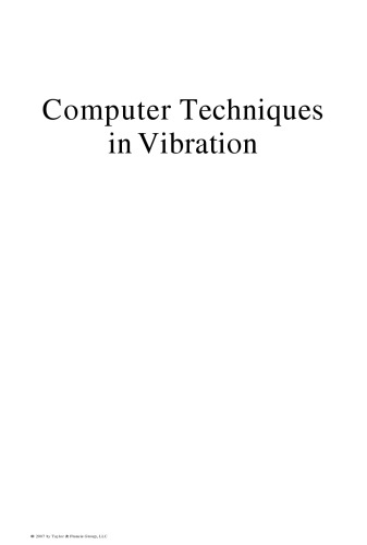 Computer Techniques in Vibration