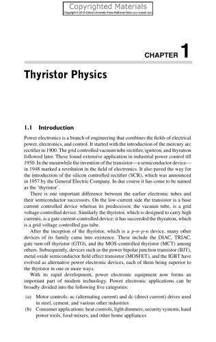 Power electronics : devices, circuits and industrial applications