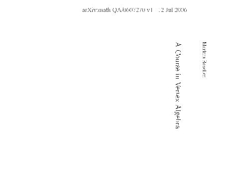 A course in vertex algebra