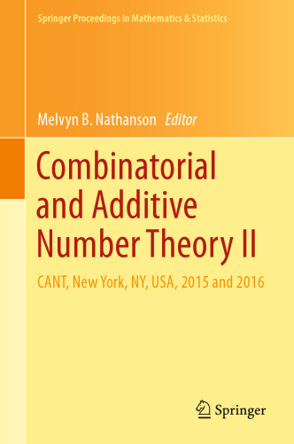  Combinatorial and Additive Number Theory II: CANT, New York, NY, USA, 2015 and 2016