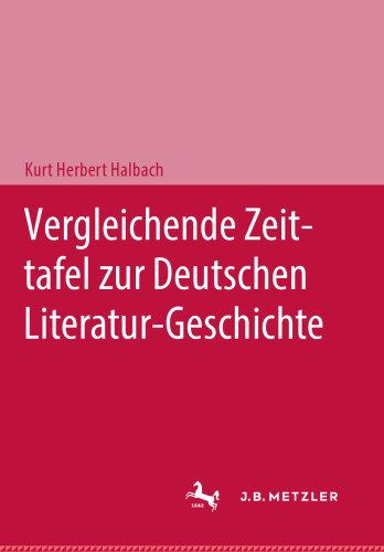 Vergleichende Zeittafel zur Deutschen Literatur-Geschichte
