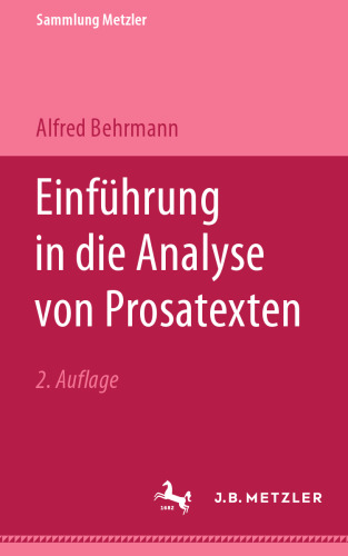 Einführung in die Analyse von Prosatexten