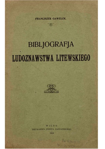 Bibljografja ludoznawstwa litewskiego