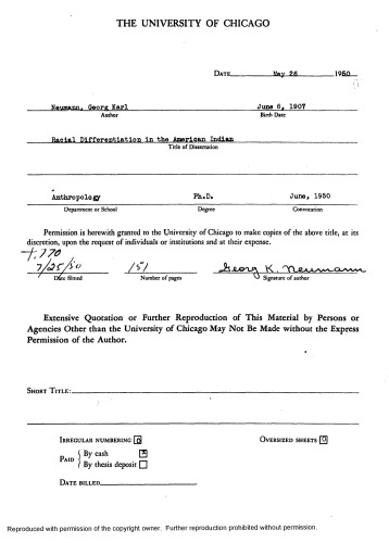 RACIAL DIFFERENTIATION IN THE AMERICAN INDIAN