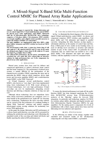 A mixed-signal X-band SiGe multi-function control MMIC for phased array radar applications