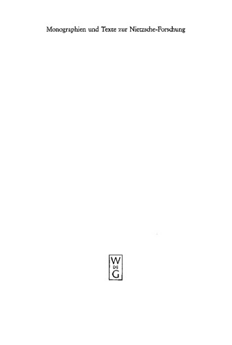 Von den ersten und letzten Dingen: Studien und Kommentar zu einer Aphorismenreihe von Friedrich Nietzsche