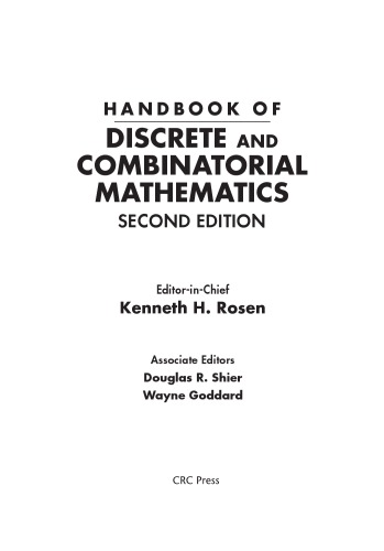 Handbook of Discrete and Combinatorial Mathematics [2nd ed.]