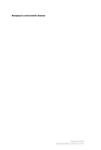 Metaphysics and Scientific Realism: Essays in Honour of David Malet Armstrong